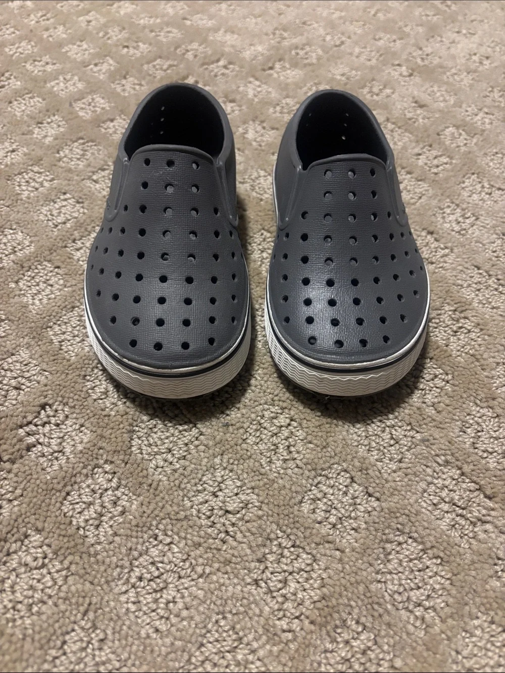 Native Shoes Kids Miles Slip-On in Grey with White Sole